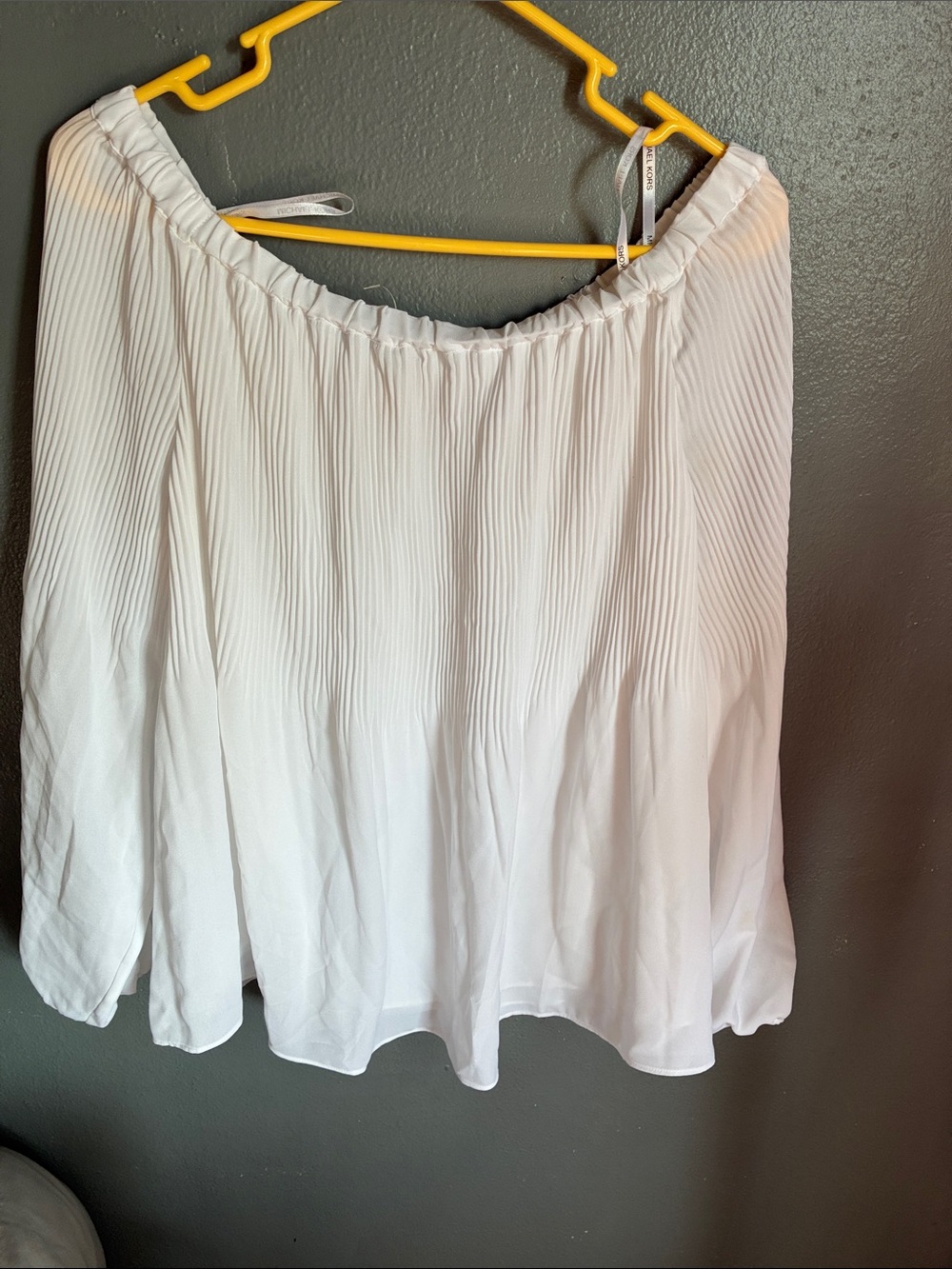 Michael Kors white Pleated Top